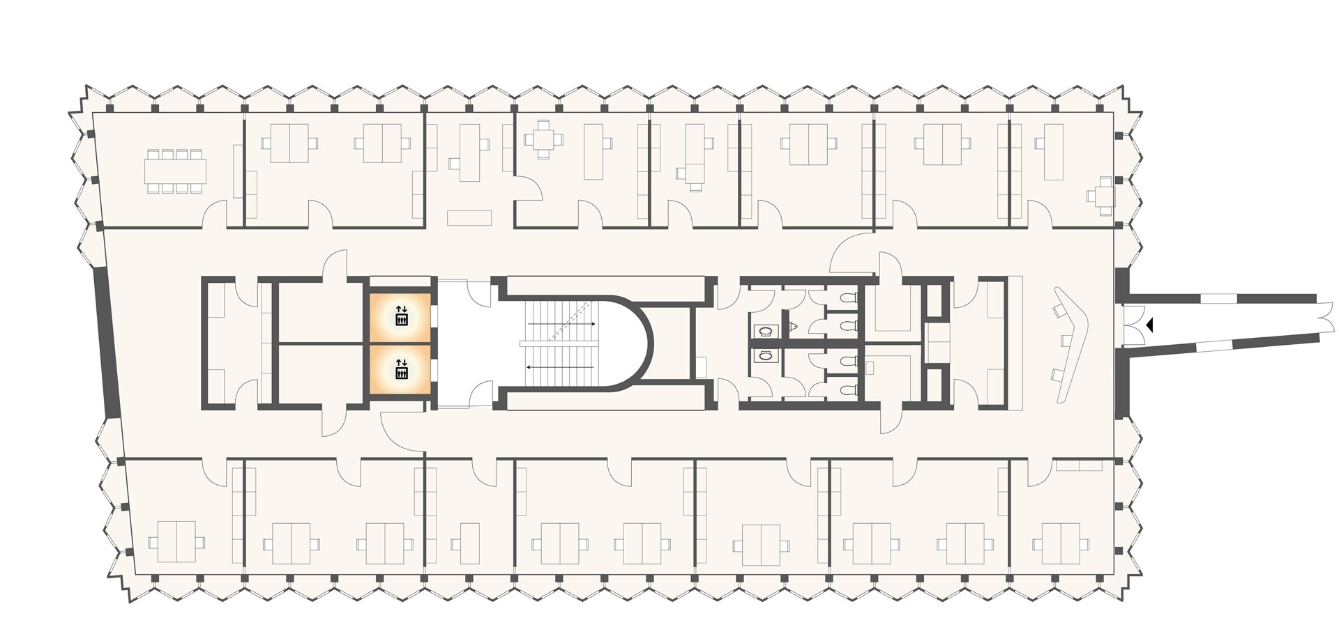 Grundriss, Aufteilungsbeispiel, unverbindliche Visualisierung